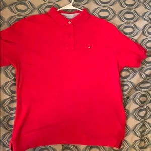 Red Tommy Hilfiger polo